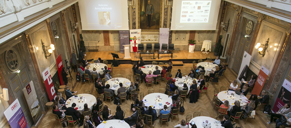 Ein Blick auf den Festsaal beim Journalistinnenkongress