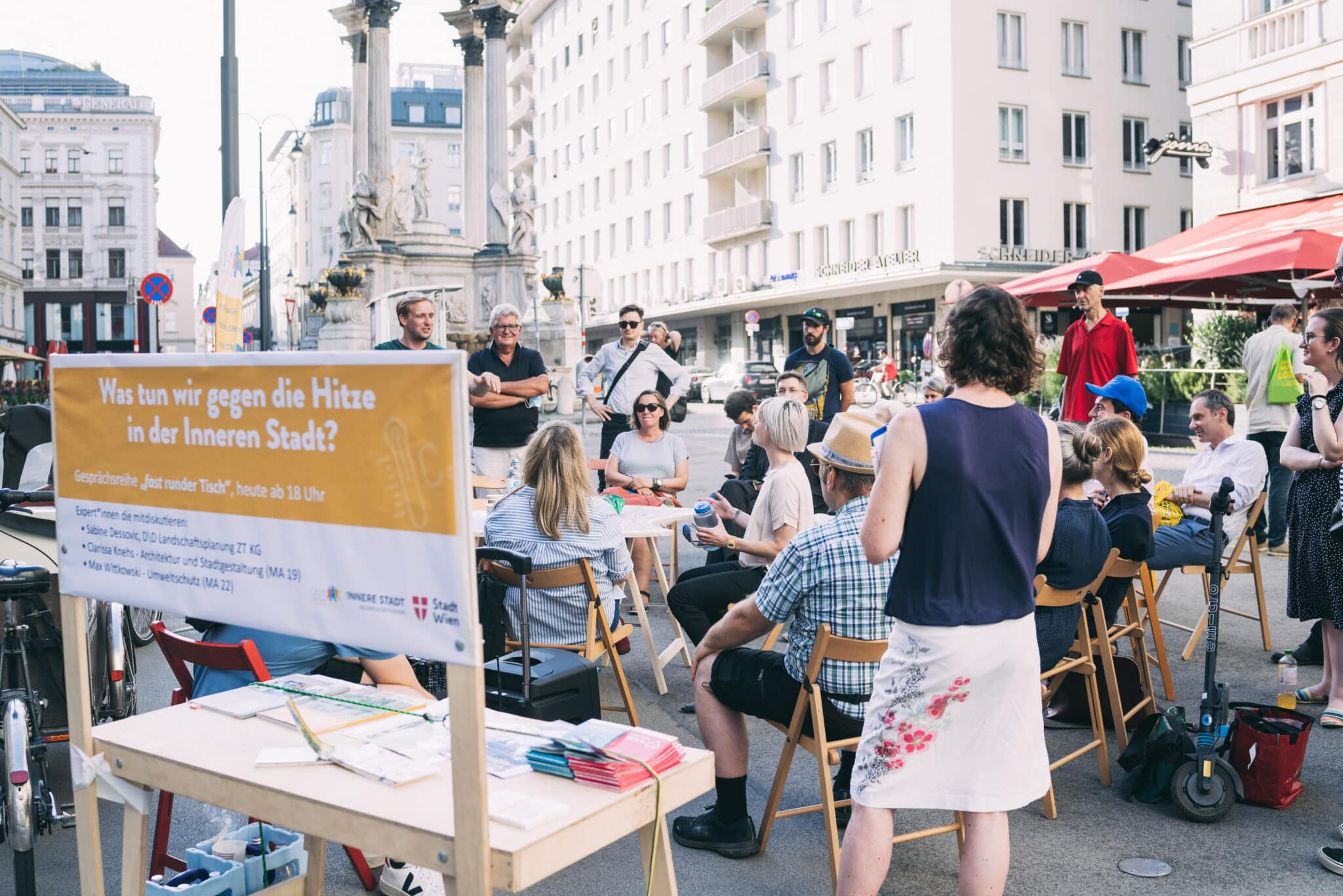 Bürgerinnen und Bürger besprechen gemeinsam Klimaschutzthemen, Lokale Agenda 21 Wien